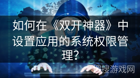 如何在《双开神器》中设置应用的系统权限管理? 如何在《双开神器》中设置应用的系统权限管理?