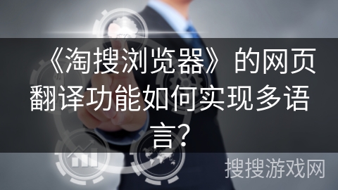 《淘搜浏览器》的网页翻译功能如何实现多语言？