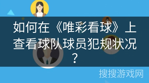 如何在《唯彩看球》上查看球队球员犯规状况？