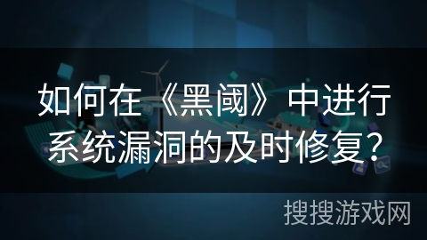 如何在《黑阈》中进行系统漏洞的及时修复? 如何在《黑阈》中进行系统漏洞的及时修复?