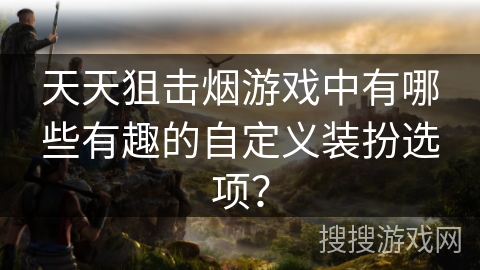 天天狙击烟游戏中有哪些有趣的自定义装扮选项? 天天狙击烟游戏中有哪些有趣的自定义装扮选项?