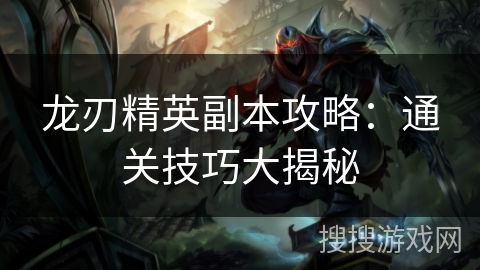 龙刃精英副本攻略：通关技巧大揭秘