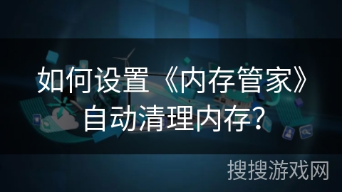 如何设置《内存管家》自动清理内存？