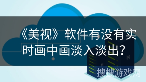《美视》软件有没有实时画中画淡入淡出？