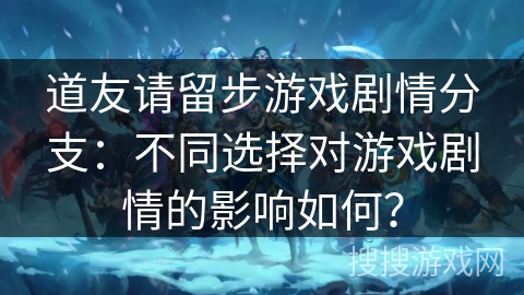 道友请留步游戏剧情分支：不同选择对游戏剧情的影响如何？