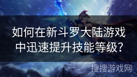 如何在新斗罗大陆游戏中迅速提升技能等级？