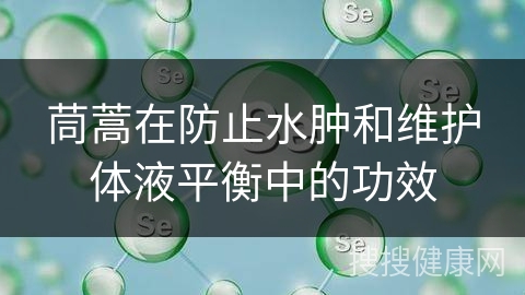 茼蒿在防止水肿和维护体液平衡中的功效