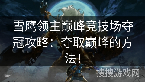 雪鹰领主巅峰竞技场夺冠攻略：夺取巅峰的方法！