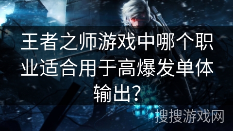 王者之师游戏中哪个职业适合用于高爆发单体输出？