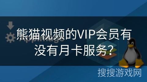 熊猫视频的VIP会员有没有月卡服务？