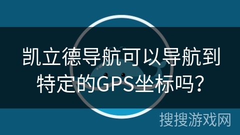 凯立德导航可以导航到特定的GPS坐标吗？