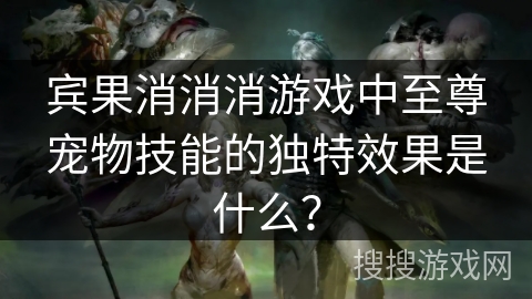 宾果消消消游戏中至尊宠物技能的独特效果是什么？