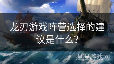龙刃游戏阵营选择的建议是什么？
