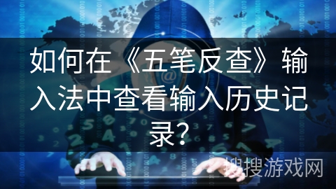 如何在《五笔反查》输入法中查看输入历史记录? 如何在《五笔反查》输入法中查看输入历史记录?