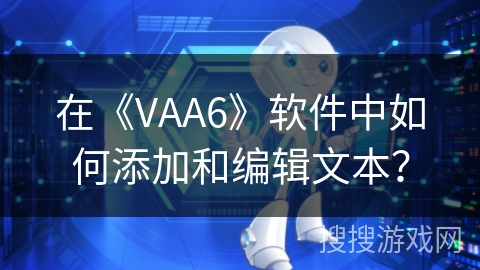 在《VAA6》软件中如何添加和编辑文本？