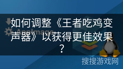 如何调整《王者吃鸡变声器》以获得更佳效果？