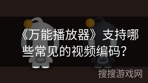 《万能播放器》支持哪些常见的视频编码？