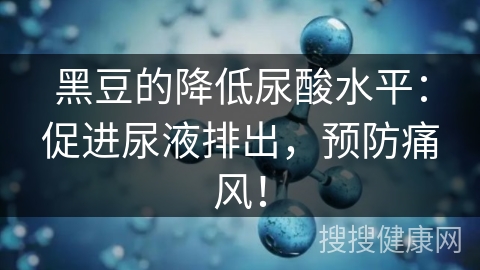 黑豆的降低尿酸水平：促进尿液排出，预防痛风！