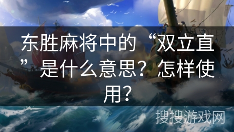 东胜麻将中的“双立直”是什么意思？怎样使用？