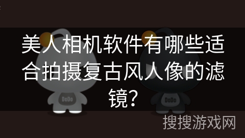 美人相机软件有哪些适合拍摄复古风人像的滤镜？