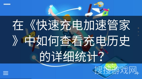 在《快速充电加速管家》中如何查看充电历史的详细统计？