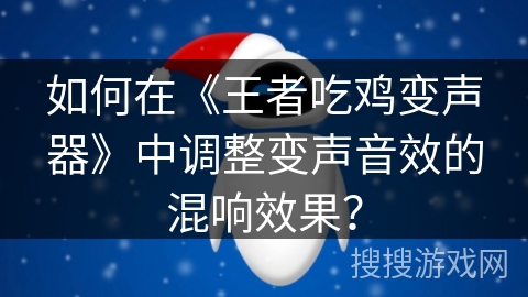 如何在《王者吃鸡变声器》中调整变声音效的混响效果？