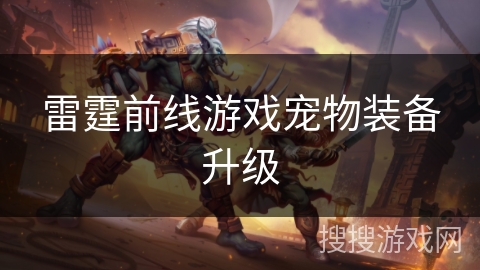雷霆前线游戏宠物装备升级 雷霆前线游戏宠物装备升级