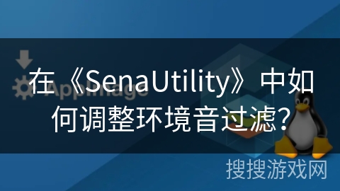 在《SenaUtility》中如何调整环境音过滤？