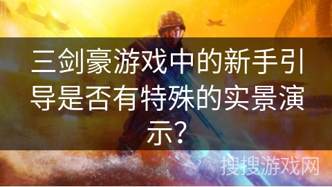 三剑豪游戏中的新手引导是否有特殊的实景演示？
