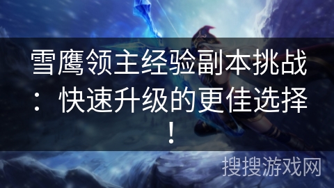 雪鹰领主经验副本挑战：快速升级的更佳选择！