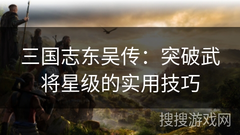 三国志东吴传：突破武将星级的实用技巧