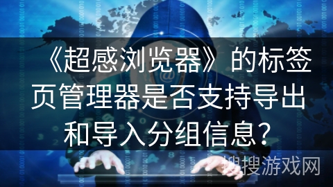 《超感浏览器》的标签页管理器是否支持导出和导入分组信息？
