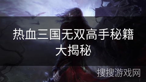 热血三国无双高手秘籍大揭秘 热血三国无双高手秘籍大揭秘