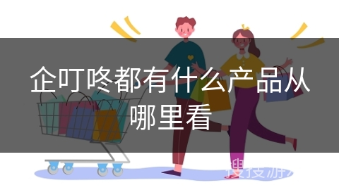 企叮咚都有什么产品从哪里看