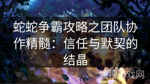 蛇蛇争霸攻略之团队协作精髓:信任与默契的结晶 蛇蛇争霸攻略之团队协作精髓:信任与默契的结晶