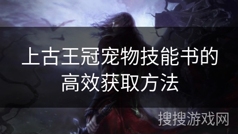 上古王冠宠物技能书的高效获取方法 上古王冠宠物技能书的高效获取方法
