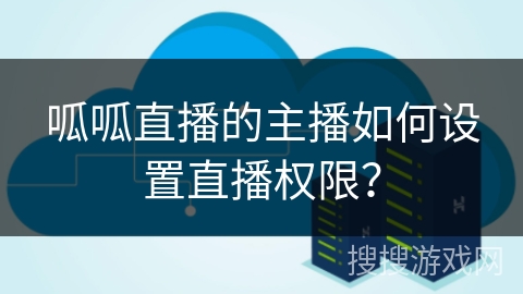 呱呱直播的主播如何设置直播权限? 呱呱直播的主播如何设置直播权限?