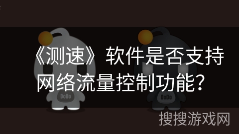 《测速》软件是否支持网络流量控制功能? 《测速》软件是否支持网络流量控制功能?