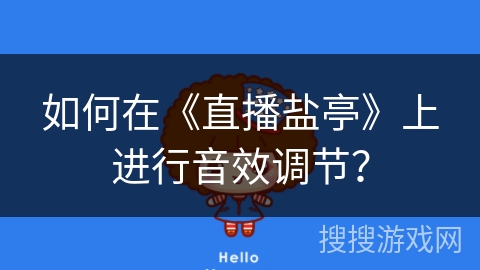 如何在《直播盐亭》上进行音效调节? 如何在《直播盐亭》上进行音效调节?