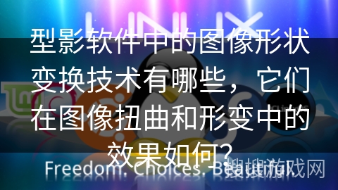 型影软件中的图像形状变换技术有哪些,它们在图像扭曲和形变中的效果如何? 型影软件中的图像形状变换技术有哪些,它们在图像扭曲和形变中的效果如何?