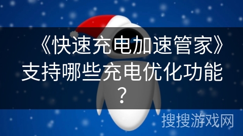 《快速充电加速管家》支持哪些充电优化功能？