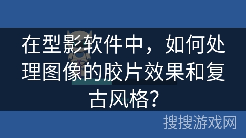 在型影软件中，如何处理图像的胶片效果和复古风格？