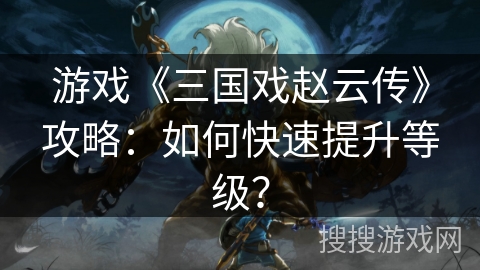 游戏《三国戏赵云传》攻略:如何快速提升等级? 游戏《三国戏赵云传》攻略:如何快速提升等级?