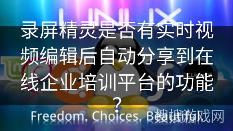 录屏精灵是否有实时视频编辑后自动分享到在线企业培训平台的功能？