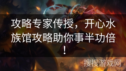 攻略专家传授，开心水族馆攻略助你事半功倍！