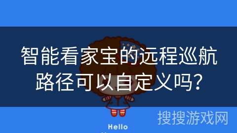 智能看家宝的远程巡航路径可以自定义吗？