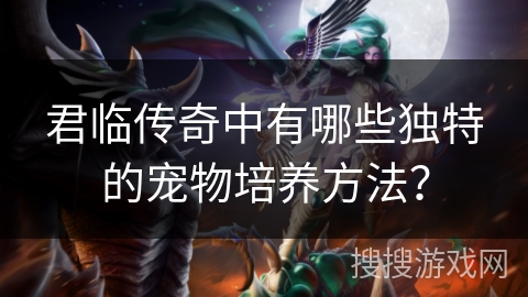 君临传奇中有哪些独特的宠物培养方法？