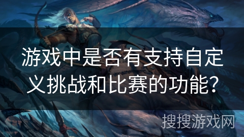游戏中是否有支持自定义挑战和比赛的功能？