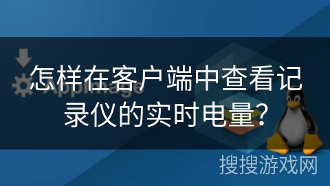 怎样在客户端中查看记录仪的实时电量？