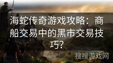 海蛇传奇游戏攻略：商船交易中的黑市交易技巧？